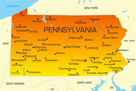 pensilvania mapa|Pennsylvania (PA) Map .